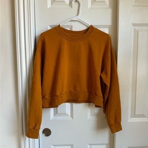 Lululemon Perfectly Oversized CROP orange sweatshirt
